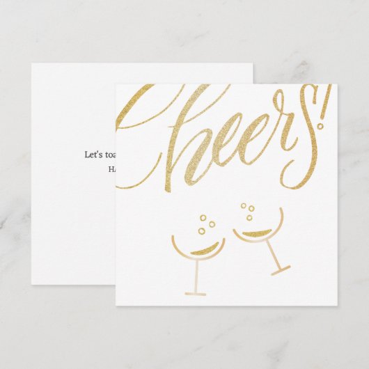 Gouden juichbril aankondiging (Voorkant / Achterkant)