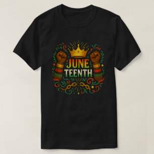 Gouden Juneteenth Crown T-shirt