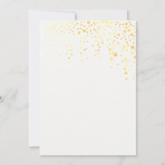 gouden jurk bruids douche uitnodiging (Achterkant)