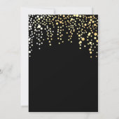 gouden jurk bruids douche uitnodiging (Achterkant)