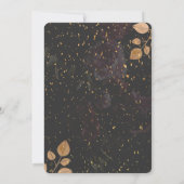 Gouden jurk, Confetti Dark Rozen Vrijgezellenfeest Kaart (Achterkant)