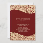 gouden jurk damask tiara Quinceañera rood Kaart (Achterkant)