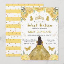 Gouden Jurk Donkere Huid Prinses Sweet 16