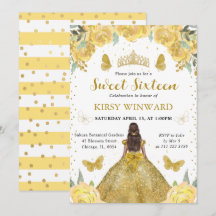 Gouden Jurk Donkere Huid Prinses Sweet 16