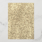 Gouden jurk, Fabulous 60e verjaardag jurk goud Folie Uitnodiging (Achterkant)