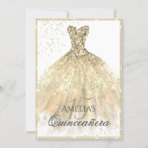 Gouden jurk glinsterende 15e Quinceanera