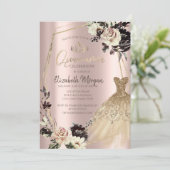 Gouden Jurk, Lijsten Rozen, Diamonds Roos Goud Kaart (Staand voorkant)