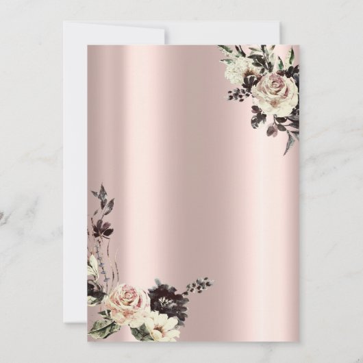 Gouden Jurk, Lijsten Rozen, Diamonds Roos Goud Kaart (Achterkant)