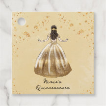 Gouden Jurk met Glitter Quinceanera