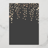 Gouden jurk Vrijgezellenfeest Folie uitnodiging (Achterkant)