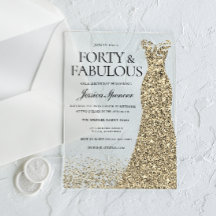 Gouden jurk vrouwen 40ste verjaardag partij