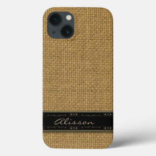Gouden Jute iPhone 6 op maat gemaakte monogram hoe Case-Mate iPhone Case