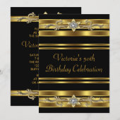 Gouden juweel Vrouwen Goud 50ste Verjaardagsfeest Kaart (Voorkant / Achterkant)