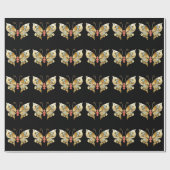 Gouden Juweelvlinder Cadeaupapier (Vlak)