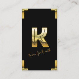 Gouden K Initiaal en Randen Visitekaartje