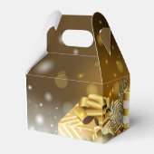 Gouden kaarsen Kerst Elegante vakantie Bedankdoosjes (Achterkant)