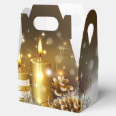 Gouden kaarsen Kerst Elegante vakantie Bedankdoosjes (Geopend)