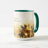 Gouden Kaarsen Kerst Vakantie Mok (Voorkant rechts)