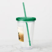 Gouden Kaarsen Kerstvakantie Acryl Tumbler Acryl Drinkbeker (Links)