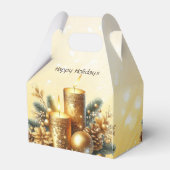 Gouden Kaarsen Kerstvakantie Cadeaubox Bedankdoosjes (Achterkant)