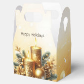 Gouden Kaarsen Kerstvakantie Cadeaubox Bedankdoosjes (Geopend)