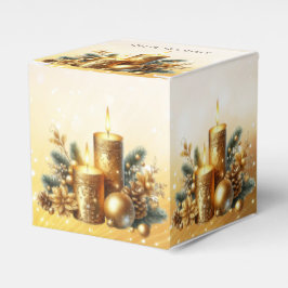 Gouden Kaarsen Kerstvakantie Cadeaubox Bedankdoosjes