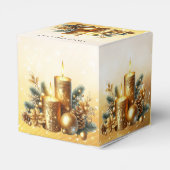 Gouden Kaarsen Kerstvakantie Cadeaubox Bedankdoosjes (Achterkant)