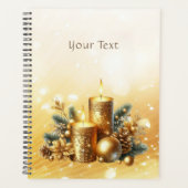 Gouden kaarsen kerstvakantie planner (Voorkant)