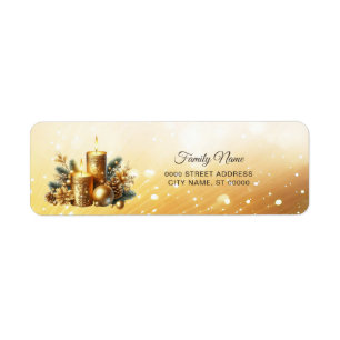 Gouden Kaarsen Kerstvakantie Retouradres Etiket
