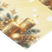 Gouden Kaarsen Kerstvakantie Tafelkleed (Gekanteld)