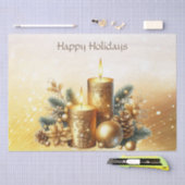 Gouden kaarsen kerstvakantie weefsel papier (Craft)