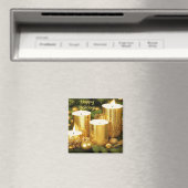 Gouden Kaarsen Vakantie Kerstmagneet Magneet (Insitu (Vaatwasser))