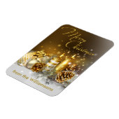 Gouden kaarsen Vrolijke kerstvakantie Magneet (Linkerzijde)