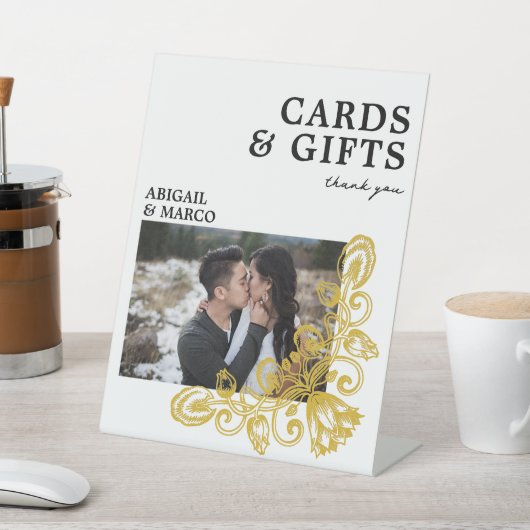  gouden Kaarten en geschenken Reclamebord Met Voetstuk (Insitu)