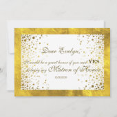 Gouden Kader Confetti Wil Je Mijn Getuige Zijn Kaart (Achterkant)