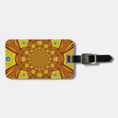 Gouden Kaleidoscoop Art Print Bagagelabel (Voorkant horizontaal)