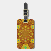 Gouden Kaleidoscoop Art Print Bagagelabel (Voorkant verticaal)