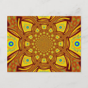 Gouden Kaleidoscoop Art Print Briefkaart
