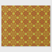 Gouden Kaleidoscoop Art Print Cadeaupapier (Vlak)