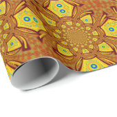 Gouden Kaleidoscoop Art Print Cadeaupapier (Rol Hoek)