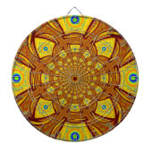 Gouden Kaleidoscoop Art Print Dartbord (Voorkant)