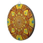 Gouden Kaleidoscoop Art Print Dartbord (Voorkant Rechts)