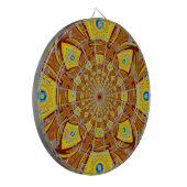 Gouden Kaleidoscoop Art Print Dartbord (Voorkant Links)