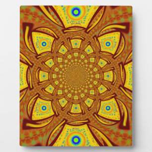Gouden Kaleidoscoop Art Print Fotoplaat