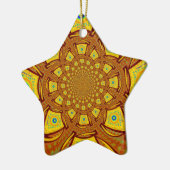 Gouden Kaleidoscoop Art Print Keramisch Ornament (Links)