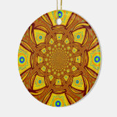 Gouden Kaleidoscoop Art Print Keramisch Ornament (Links)