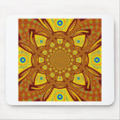 Gouden Kaleidoscoop Art Print Muismat (Voorkant)