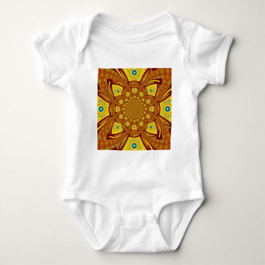 Gouden Kaleidoscoop Art Print Romper (Voorkant)