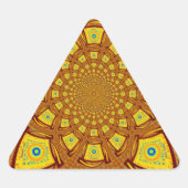 Gouden Kaleidoscoop Art Print Sticker (Voorkant)