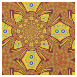 Gouden Kaleidoscoop Art Print Stof
